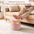 Room13x13x12.4(Pink,1pcs) xuperbonus Small Ottoman with Storage,Folding Round Ottoman with Gold Trim,Velvet Storage