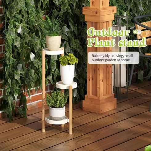 3 BMOSU Plant Stand For Indoor Outdoor Bamboo Potted Holder Shelf Plant Rack Plants Corner Plant Shelf Plant Display