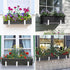Y&M 2 Pack Adjustable Planter Box Brackets (6 to 12.5 in), Heavy Duty Iron Universal Window Box Wall Mounting Hooks for