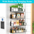 HuggieGems 4-Pack Clear Magnetic Spice Rack Organizer - Perfect for Refrigerators and Ovens