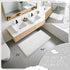 Yimobra Long Bathroom Rugs Non Slip Washable 44x24 Inch - Ultra Soft Absorbent Chenille Bath Mat for Tub Shower, White