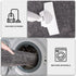 PURRUGS Non-Slip Dirt Trapper Door Mat 20" x 31.5", Machine Washable Entry Rug, Light Grey-Dark Grey