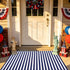 4th 27.5"x43" Summer 27.5"x43") CAINANEL Blue and White Striped Rug of July Door Mat Front Porch Rug Independence Day