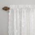 No. 918 Alison Floral Lace Sheer Rod Pocket Kitchen Curtain Tier Pair - 58" x 36", White