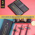 Fiberglass Chopsticks Series, Japanese Non-Slip Reusable Chopsticks, 5 Pairs Gift Set, 9.9 Inches, Black