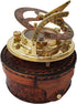 Set Antique Brass & Copper Sundial Compass Gift