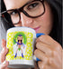 3dRose Dancer From Brazil Cartoon Samba Two Tone Mug, 11 oz, Blue
