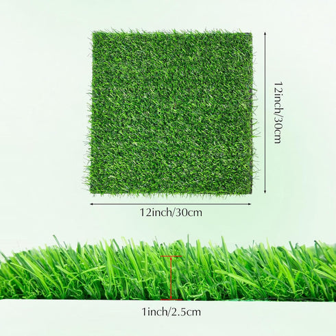 6 Pack 12x12 (30x30cm) Owfeel Chicken Nesting Pads, Washable Artificial Grass Mat for Chicken Coop, Reusable Pet Garden