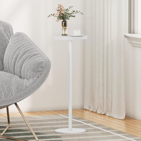 TUTOTAK Tall Round Side Table, Small End Table, Beside Table, Drink Table,