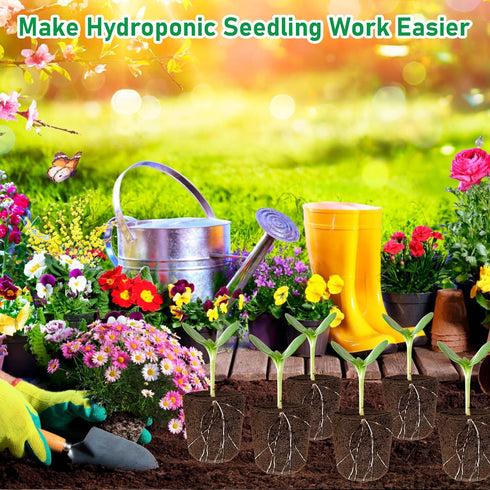 Coldairsoap 50P Seed Starter Sponge for Germinate Quickly, Hydroponic Sponges Grow Starter Pod for Plants Vegetables