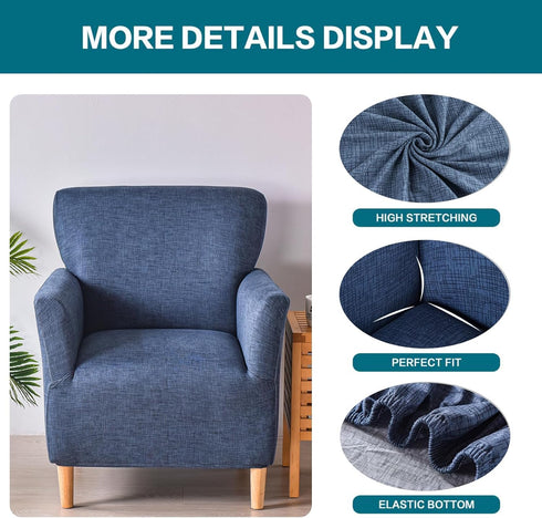 1-Piece 01 NILUOH Banquet Armchair Slipcover Stretch Chair Covers with Arms Printed Soft Accent Chair Cover Anti-Slip