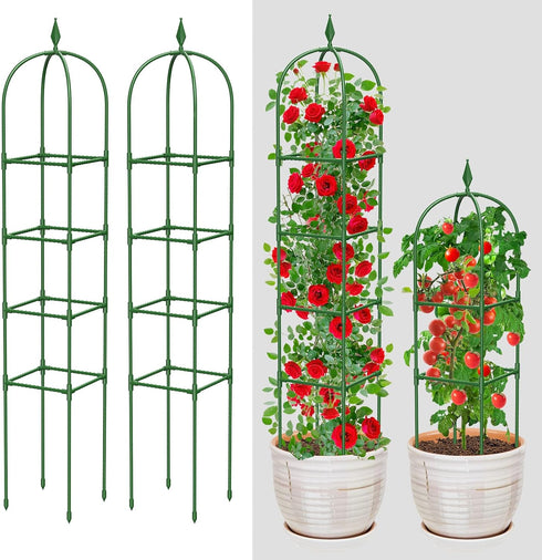 MYMULIKE Garden Trellis for Climbing Plants Outdoor & Indoor - 2 Pack