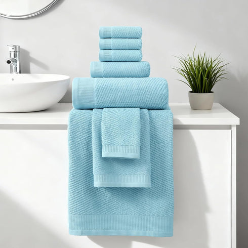 Set 8, 100% Set 2 2 4 REDKISS Luxury Bath Towel of Cotton Bathroom Towels with Bath Towels, Hand Towels, Washcloths