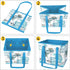 BALEINE 3Pk Reusable Grocery Bags, Foldable Shopping Bags for Groceries with Reinforced Bottom & Handles (Island