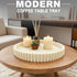 HUGZNLFEI Round Decorative Tray for Coffee Table Decor - Resin Modern Table Centerpieces Decorative Trays for Kitchen