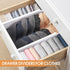 Bamboo Drawer Dividers Organizers, 4-Pack - Adjustable Drawer Divider for Kitchen, Clothes, Bathroom, Office, White