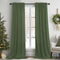 Pitalk Olive Green Curtains 90 Inch Length for Dining Room 2 Panel