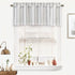 DriftAway Farmhouse Vertical Striped Linen Blend Valances for Windows 18 Inch Blackout Kichen Curtain Valance for Living Room Country Vintage Lined Rod Pocket Window Toppers 1 Panel