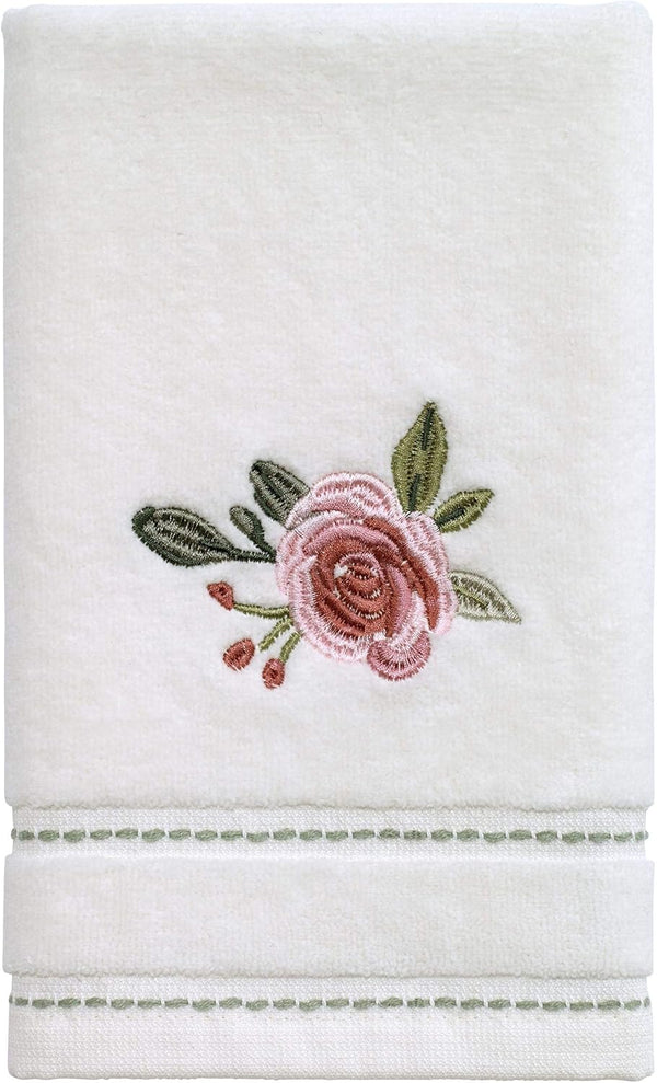 Avanti Linens Fingertip Towel, Soft & Absorbent Cotton Towel from Spring Garden Collection, 13.00" x 13.00"