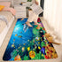 Bath Rugs Sponge Foam Absorbent, Soft for Bathroom and Kitchen (47x18 inches), Non Slip Bright 3D Print