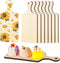 8 Pcs Mini Wooden Cutting Board with Handle, 9.45 x 3.54 Inch, Thicken Wooden Chopping Board for Kitchen Cheese Crafts