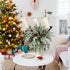Kesywale Set 40 12.8" of Artificial Norfolk Pine Branches with Red Berry Christmas Greenery Picks Fake Norfolk Pine