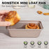 HONGBAKE Mini Loaf Pan for Baking Bread, Nonstick Small Banana Bread Tins Set of 3, 6 x 3.3 x 2 In - Rose Gold