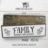 Family Wood Signs - Medium Wood And Metal, Blended And Blessed Family Decor