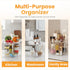 Oizeir 2 Countertop, Tier Lazy Susan Organizer for Cabinet, Clear Acrylic Rotating Spice Rack Turntable for Kitchen