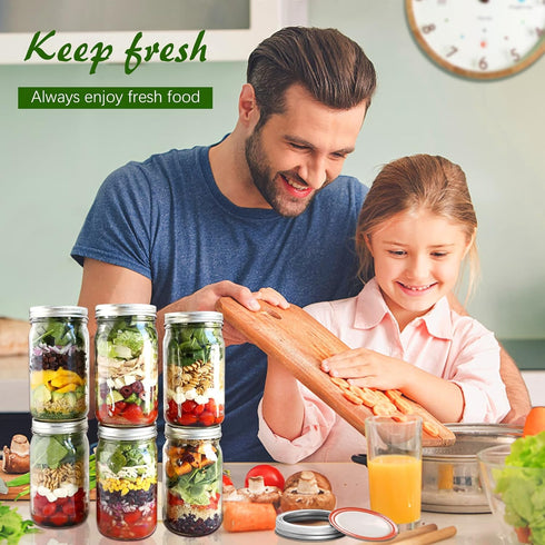 SLifeJars Canning Lids and Rings Regular Mouth, 240 Pcs 70MM Mason Jar Lids and Rings Set for Leak Proof Canning