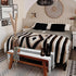 48 Inches yuboo Black and White Striped Table Runner Farmhouse Style, Modern Short Woven Coffee Table Runner Long