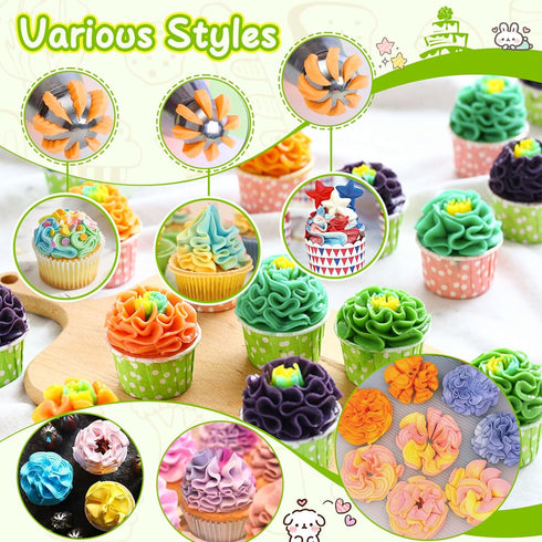 Suuker Ball Russian Piping Tips Lace Mold Pastry Cake Decorating Tool, Stainless Steel Cream Butter Cake DIY Baking