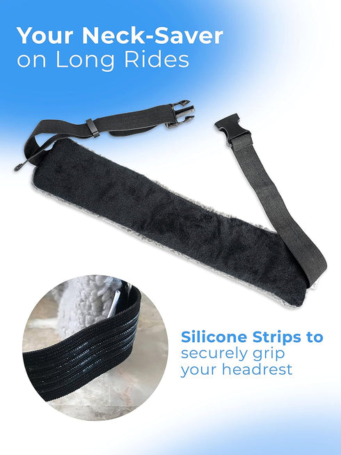 Travel Pillow Alternative with Airplane Head Straps and Car Support Band, Compact Neck Support for Travel
