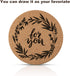 Boao 6 Pcs 6 Inch Round Absorbent Cork Coasters, Wooden Cork Plant Coasters for Home, Drinks Coffee Table Dining