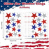 Whaline 96Pcs Glitter Stars Window Clings, Patriotic Blue Red White Stickers for 4th of July Party Supplies