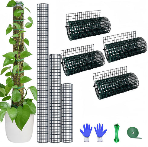 chicarry Moss Pole DIY Kit, 13.2ft Metal Moss Pole for Plants Monstera, 4Pcs