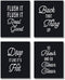 Brooke & Vine Funny Bathroom Decor, Hip Hop 80’s 90’s Music Posters, Wall Art Prints, Unframed Set of 4