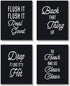 Brooke & Vine Funny Bathroom Decor, Hip Hop 80’s 90’s Music Posters, Wall Art Prints, Unframed Set of 4