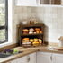 Countertop, Counter, WOWLIVE Corner Bread Box for Kitchen Large Double Layer Bread Storage Container for Homemade