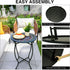 Weogot 14" Outdoor Metal Side Tables, Round Patio Side Table, Weather Resistant Metal End Table Side Table for Patio