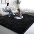 AAFKK Black Area Rugs for Living Room, 6x9 Fluffy Shaggy Rug Soft Carpets,