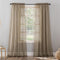 No. 918 Erica Crushed Sheer Voile Curtain Panel, 51" x 84", Taupe, Rod Pocket