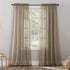 No. 918 Erica Crushed Sheer Voile Curtain Panel, 51" x 84", Taupe, Rod Pocket