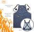 Outset Cross Back Blue Denim Grill and Kitchen Apron with Pockets, 27" x 30"
