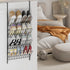 4 SWTYMIKI Over the Door Shoe Organizer - Adjustable Tier Hanging Shoe Rack Organizer, Metal Heavy Duty Behind Door