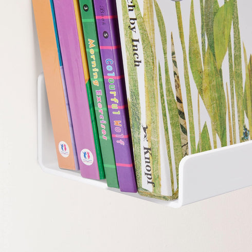 upsimples 4 Pack Acrylic Shelves for Wall Storage, 15" Floating Bookshelves for Kids, Room Decor