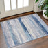 KOZYFLY 2x3 Modern Abstract Small Area Rugs, Washable Kitchen Rug Non-Slip Soft Small Bathroom Rug, Blue/Grey/Beige