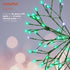 Alpine Corporation 16"H Indoor Holiday 3D Snowflake Ornament - LED Lights, Green Christmas Decoration