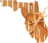 Totally Bamboo Florida Charcuterie Board with Spreader Knife Gift Set, 9-1/4" x 10-1/8"