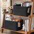 CHICVITA Black Storage Bins, 2-Pack Shoe Basket for Entryway, Toy Storage Bins, Closet Bins with Handles, Small Laundry